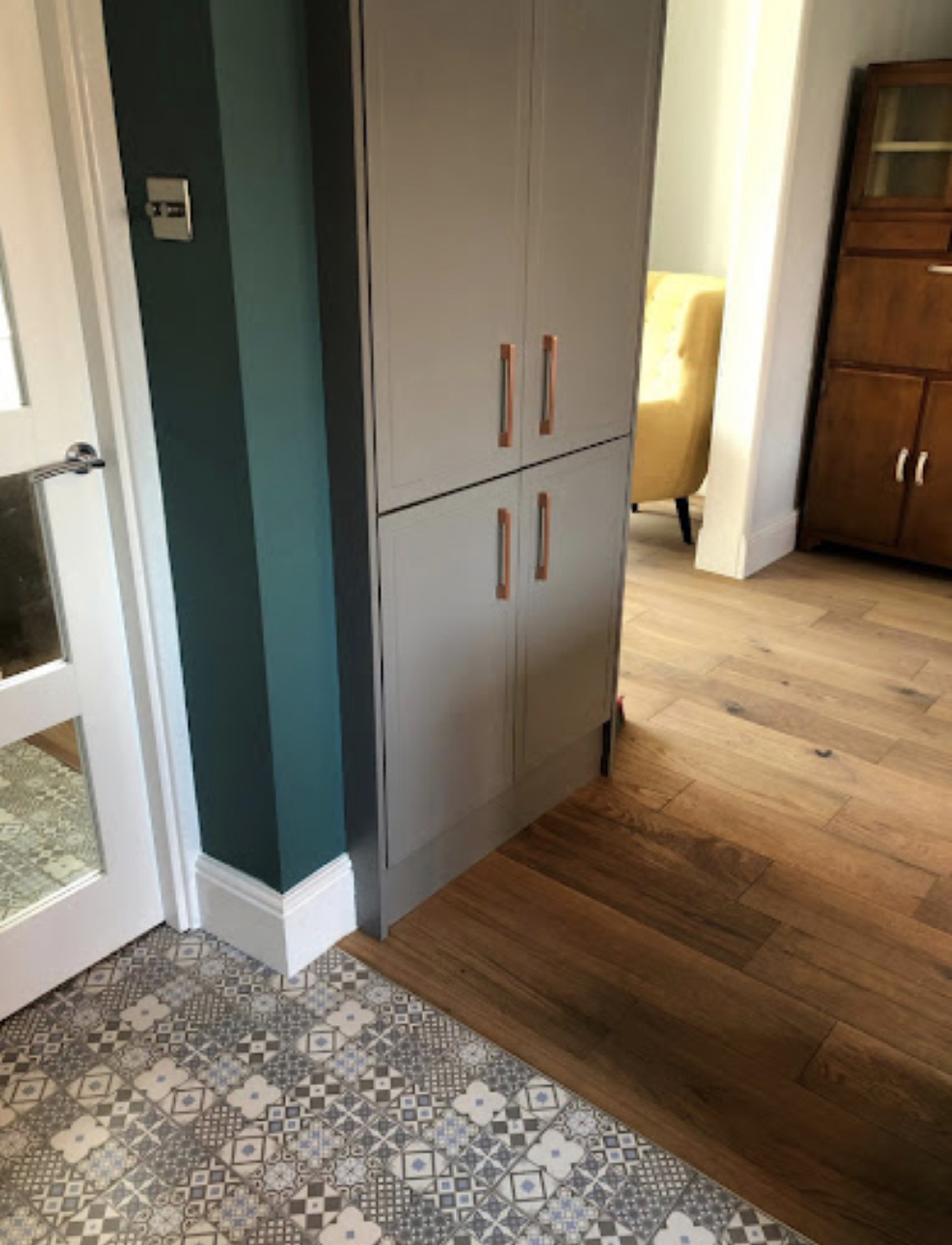Hallway Joinery and Patterned Tiling